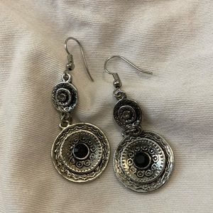 Boutique Earrings Silver and Black
